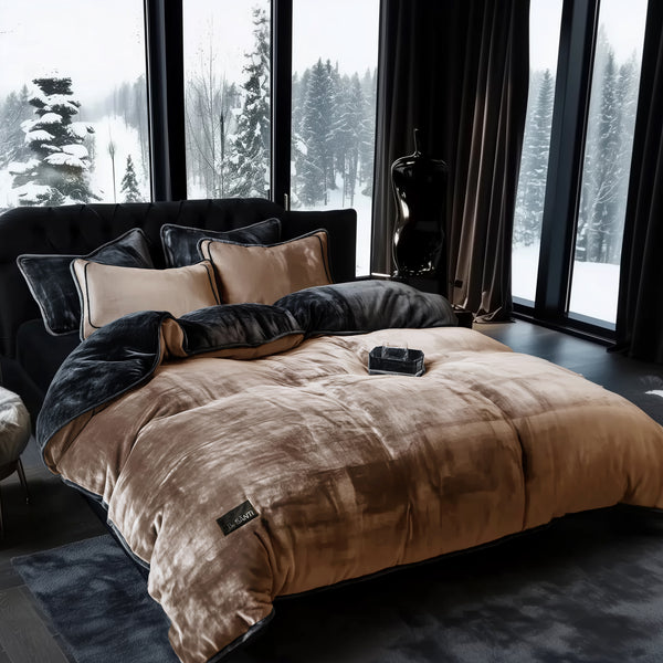 The Velós Lux Velvet Winter Bedding Set