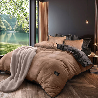 Ultra-soft Velos Complete velvet comforter set with plush texture